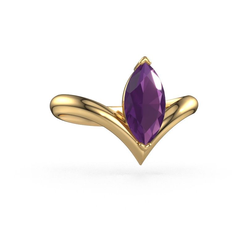 Engagement ring Maddy MRQ 585 gold amethyst 11x5.5 mm