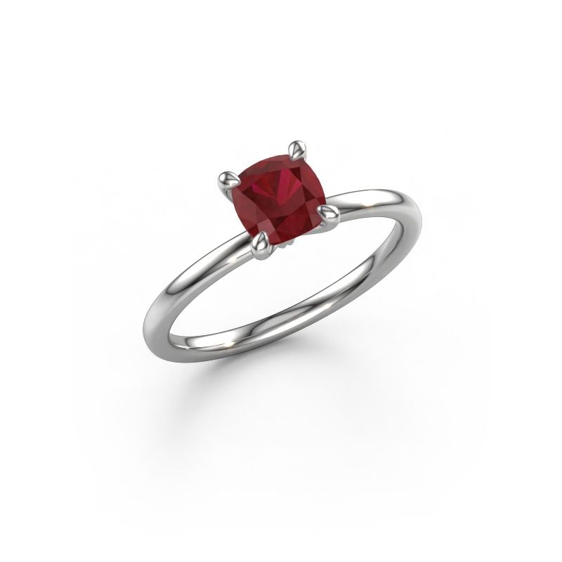 Verlobungsring Crystal CUS 1 950 Platin Rubin 5.5 mm