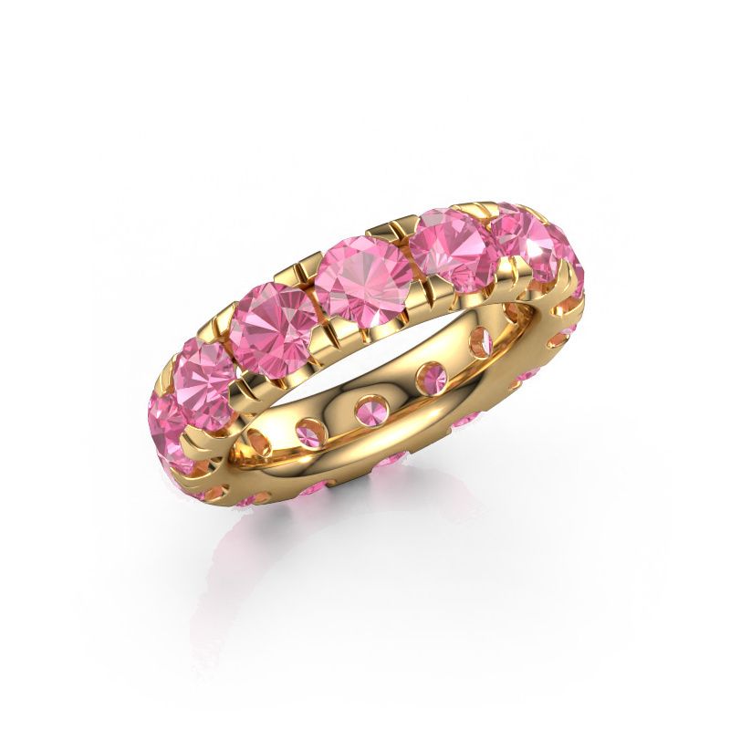 Stackable ring Jackie 4.7 585 gold pink sapphire 4.7 mm