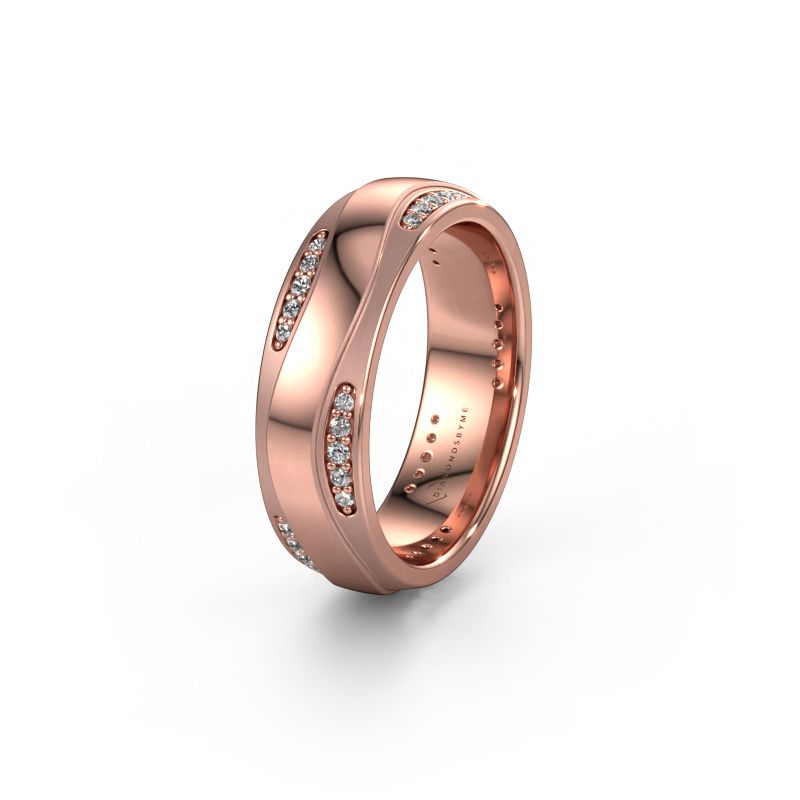 Alliance WH2062L26BM 585 or rose diamant synthétique ±6x2 mm