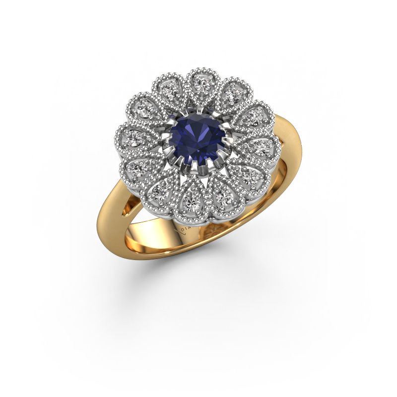 Engagement ring Kaat 585 gold sapphire 5 mm