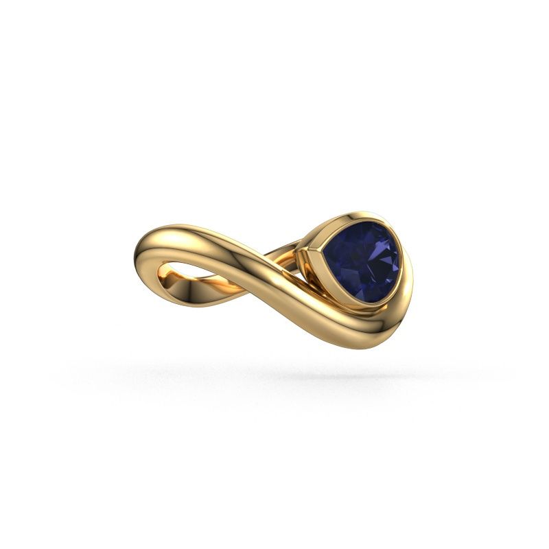 Ring Lena 585 gold sapphire 8x6 mm