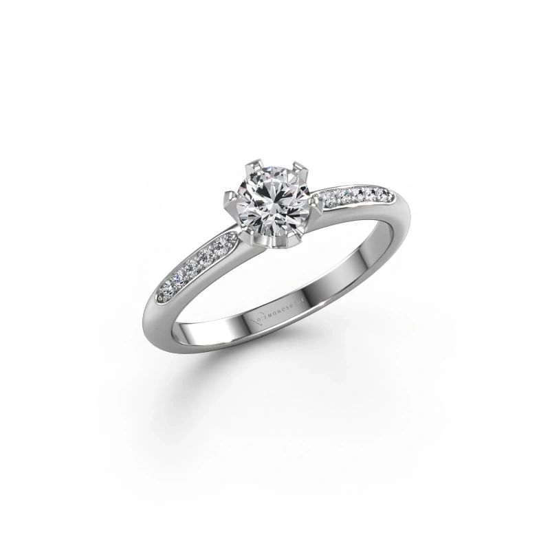 Engagement ring Tiffy 2 585 white gold lab-grown diamond 0.40 crt