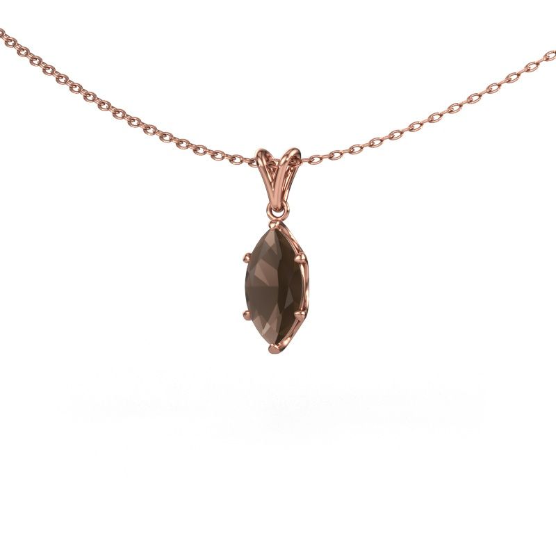 Pendentif Sam MRQ 585 or rose quartz fumé 10x5 mm