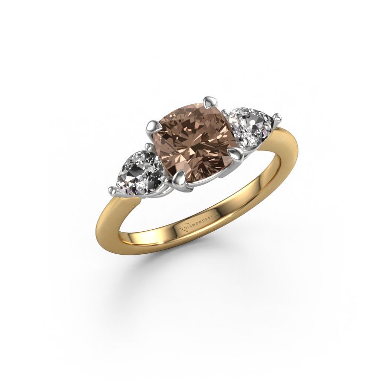 Verlobungsring Chanou CUS 585 Gold Braun Diamant 2.58 crt