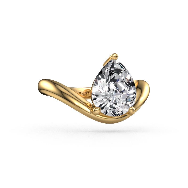 Engagement ring Femke PER 585 gold lab grown diamond 2.10 crt