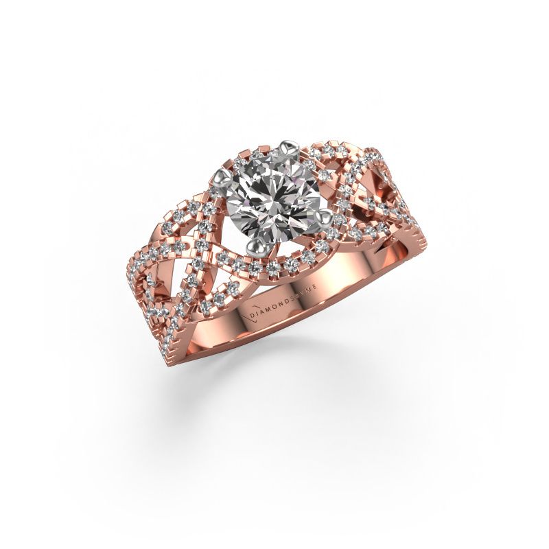 Bague Jeni 585 or rose zircone 6.5 mm