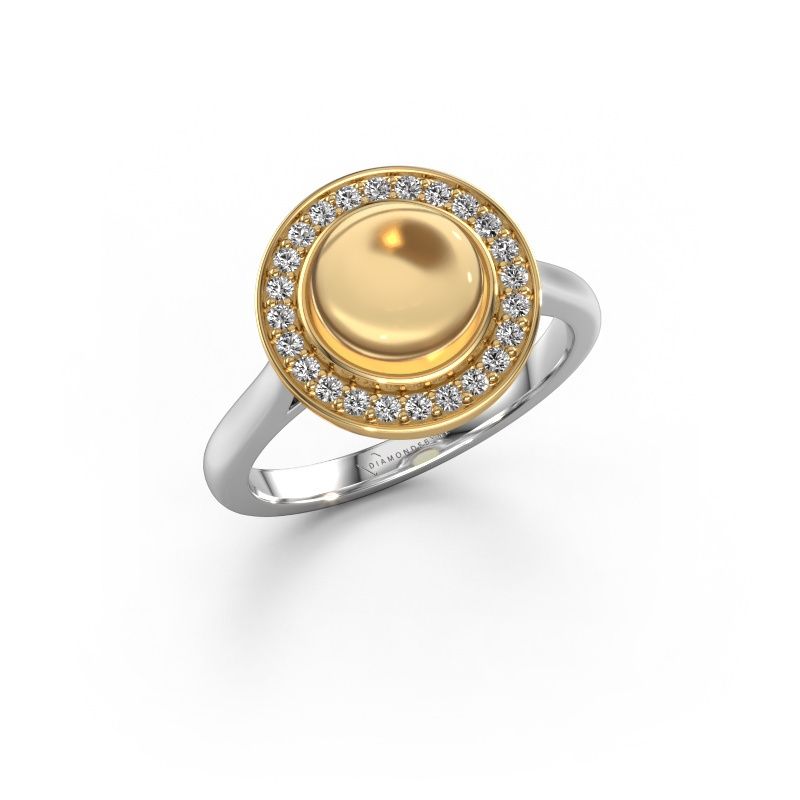 Ring Alisa 585 white gold citrin 8 mm
