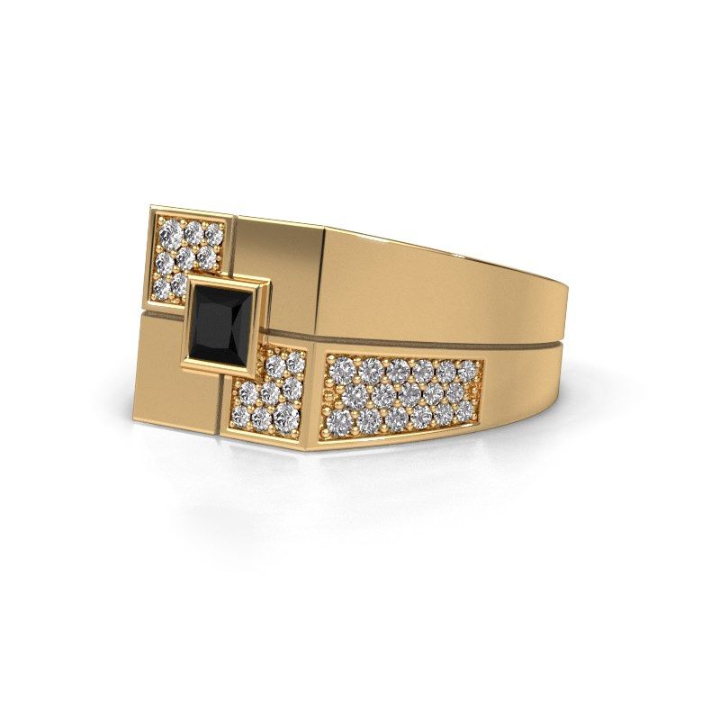 Afbeelding van Heren ring Rogier<br/>585 goud<br/>Zwarte diamant 1.002 crt