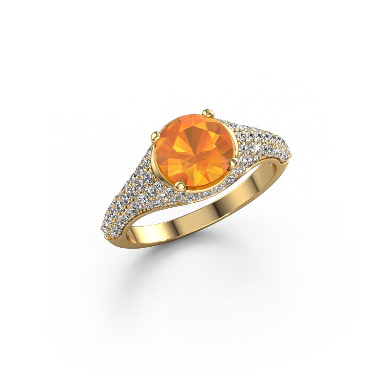 Verlovingsring Lovella 585 goud citrien 7 mm