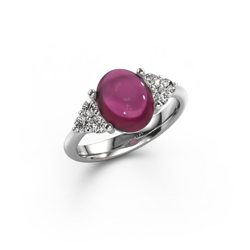 Ring Clarice 950 platina rhodoliet 10x8 mm