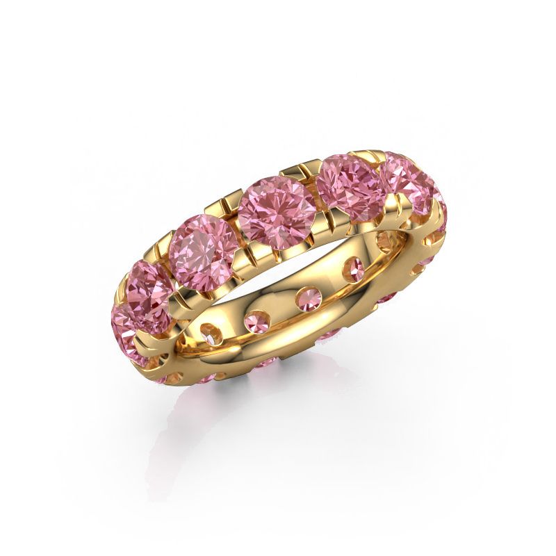 Stackable ring Jackie 5.0 585 gold pink lab grown diamond 5 mm