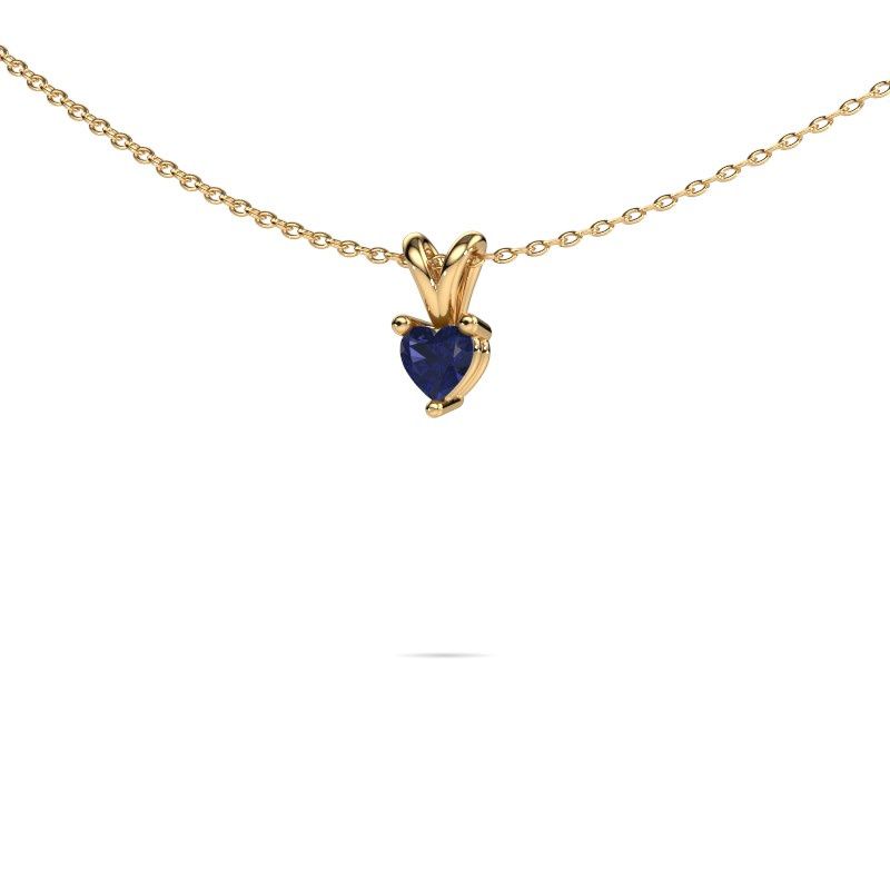 Pendant Garnet 585 gold sapphire 4 mm