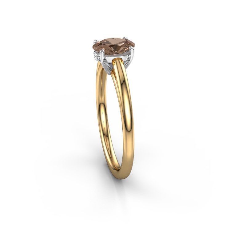 Bild von Verlobungsring haley ovl 1<br/>585 Gold<br/>braun diamant 0.824 crt