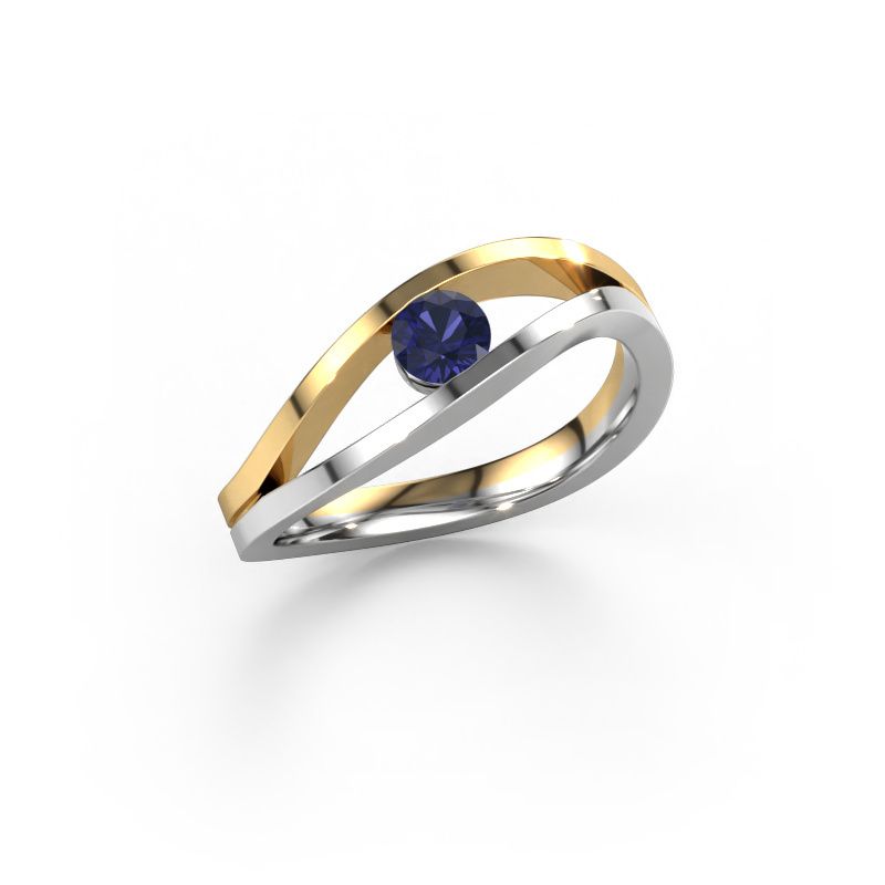 Ring Sigrid 1 585 white gold sapphire 4 mm