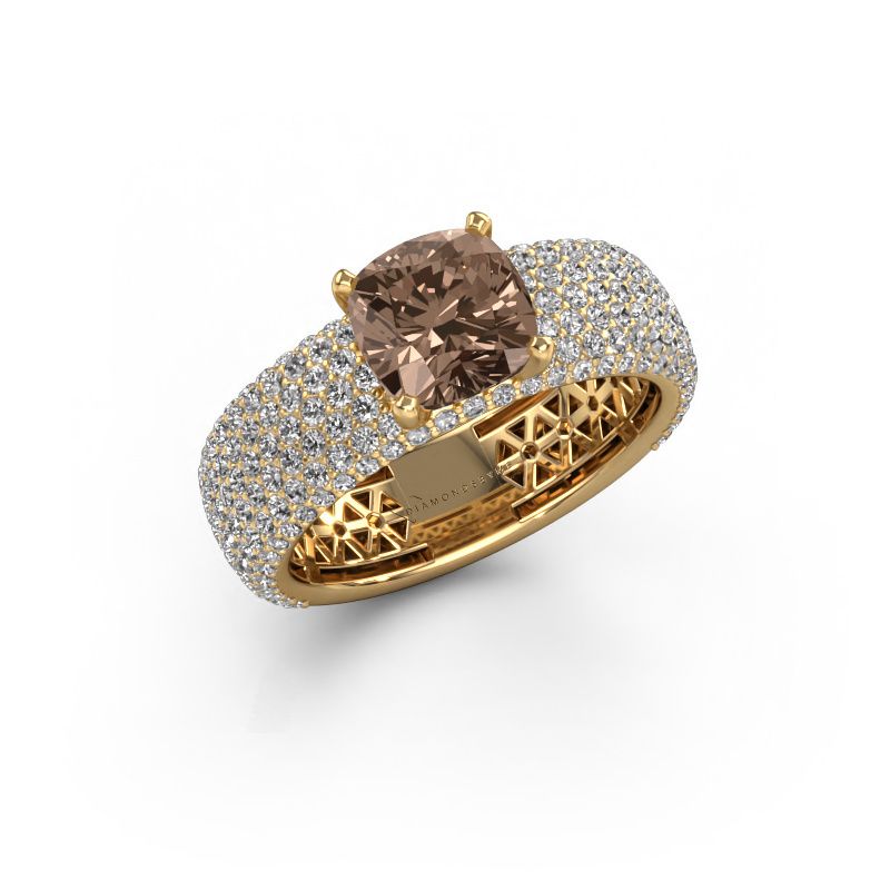 Anello di fidanzamento Darcy 585 oro diamante marrone 3.37 crt
