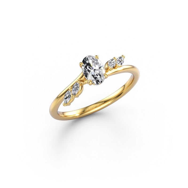 Engagement ring Rosalee OVL 585 gold diamond 0.57 crt