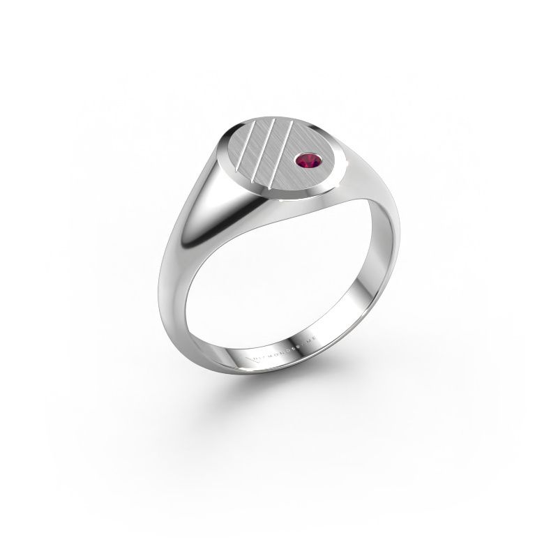 Pinky Ring Wesley 1 950 Platin Rhodolit 2 mm
