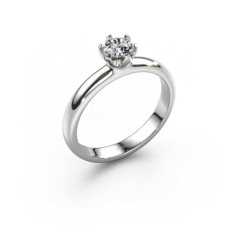 Engagement ring Lorretta 585 white gold lab-grown diamond 0.40 crt