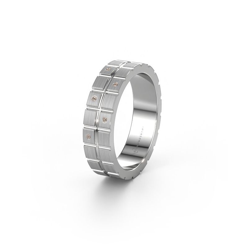 Freundschaftsring WH2011L 950 Platin Braun Diamant ±5 x 1,8 mm