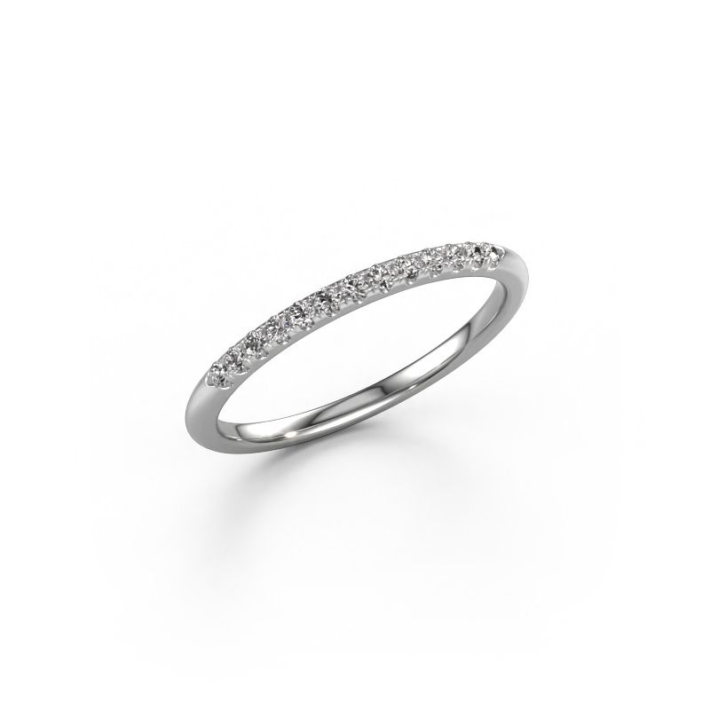 Stackable ring SR10B6H 950 platinum diamond 0.168 crt