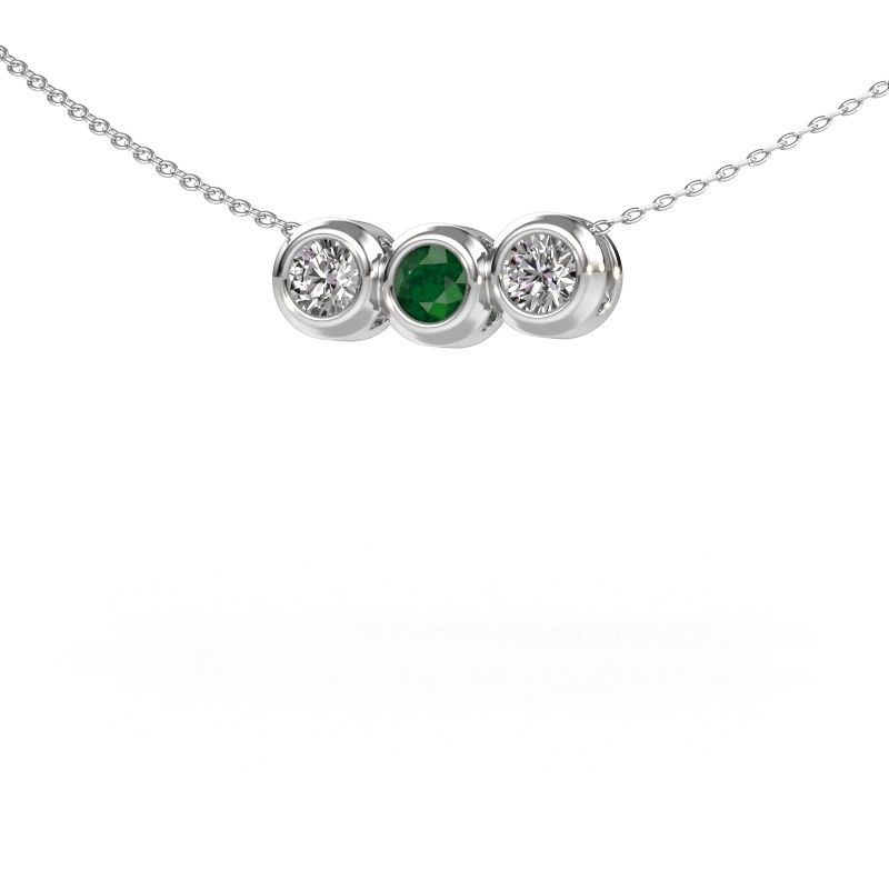 Kette Kim 3 950 Platin Smaragd 4 mm