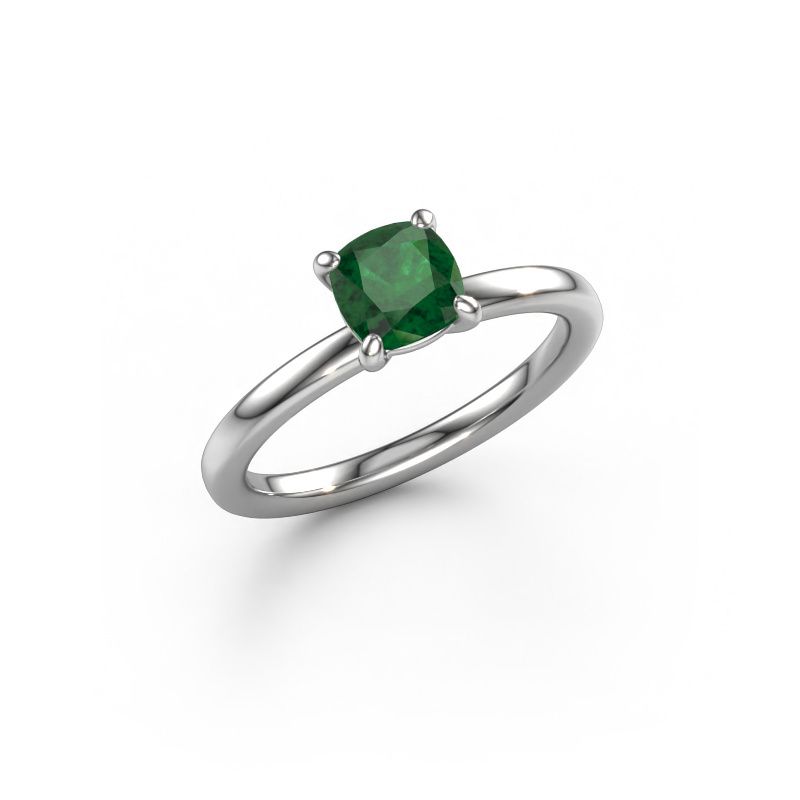 Verlobungsring Simone CUS 1 950 Platin Smaragd 5.5 mm