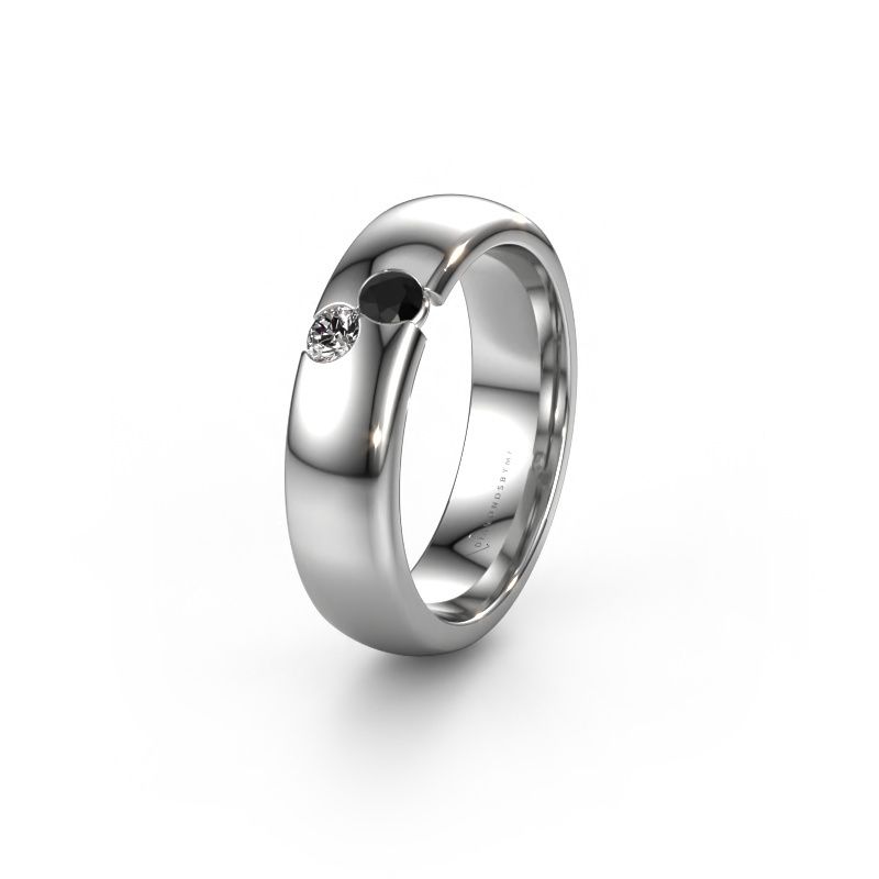 Ehering WH1003L26C 950 Platin Schwarz Diamant ±6x2.2 mm
