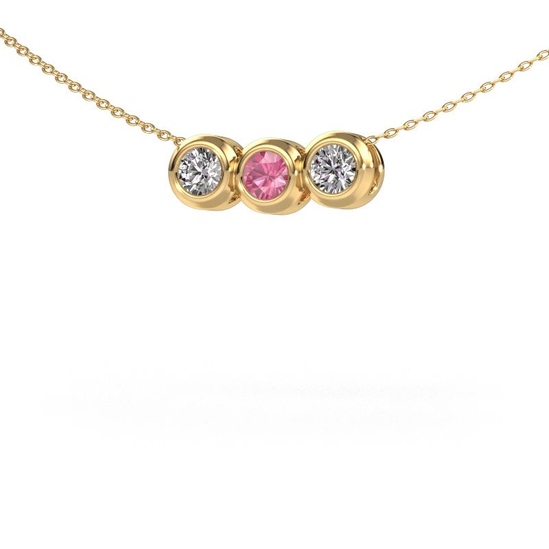 Collier Kim 3 585 or jaune saphir rose 4 mm