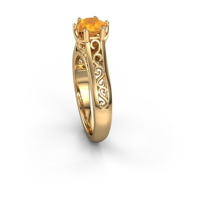 Image of Engagement ring shan<br/>585 gold<br/>Citrin 6 mm