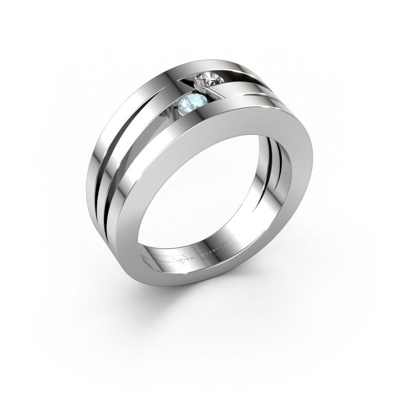 Ring Valerie 585 Weißgold Aquamarin 2.7 mm