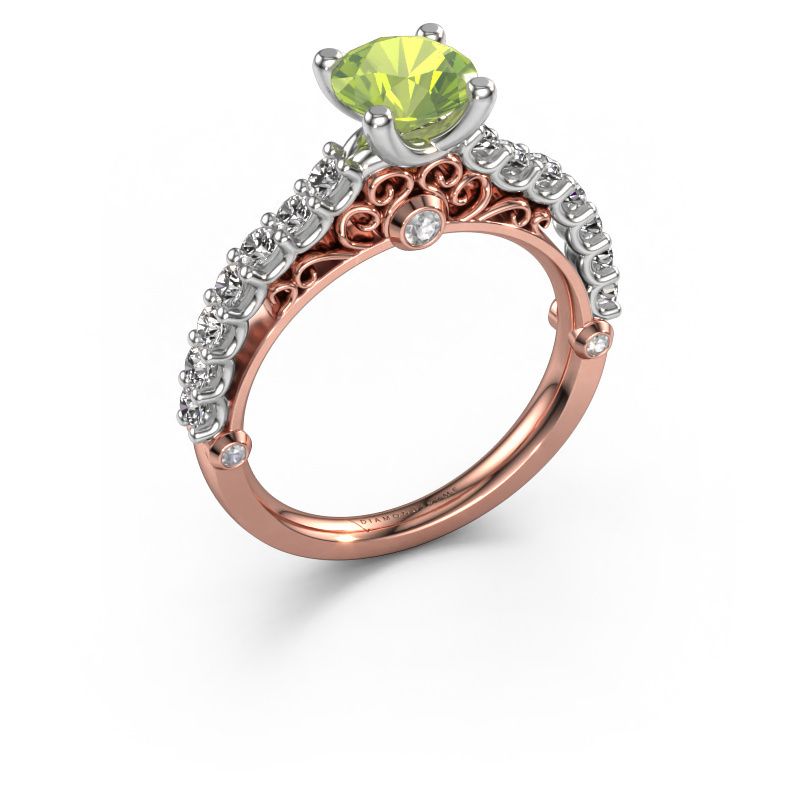 Engagement ring Shaunda 585 rose gold peridot 6 mm