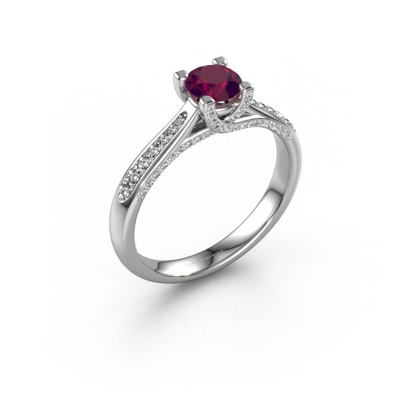 Verlobungsring Mia 3 950 Platin Rhodolit 5 mm