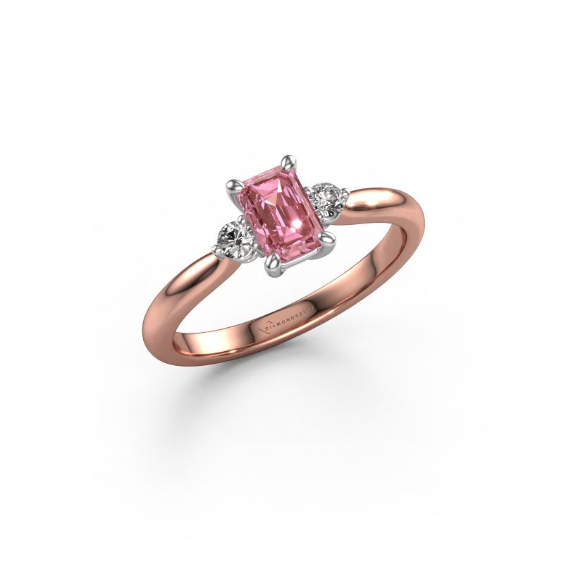 Verlobungsring Lieselot EME 585 Roségold rosa Labordiamant 6x4 mm