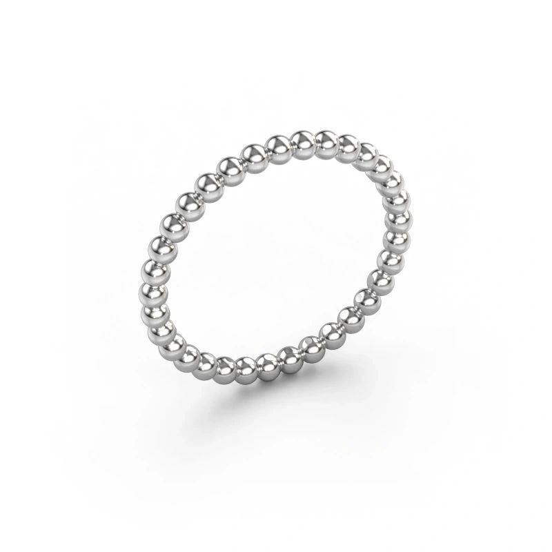 Stackable ring Dani 2mm 585 white gold
