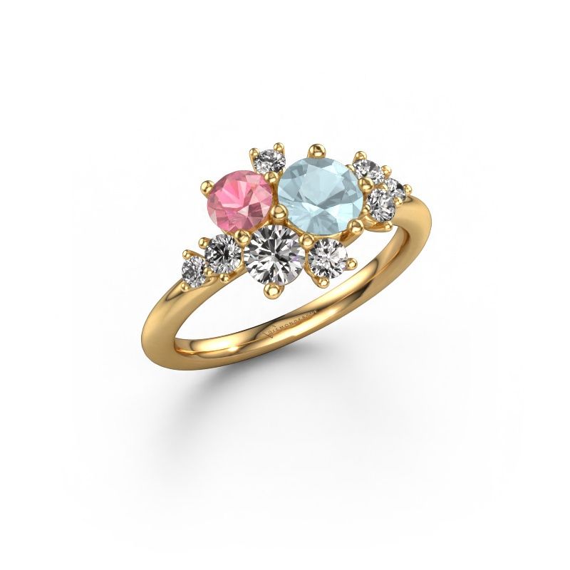 Ring Veronica 585 gold aquamarine 5.4 mm