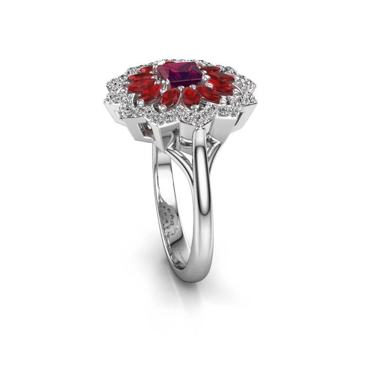 Image of Engagement ring Franka 950 platinum rhodolite 4 mm