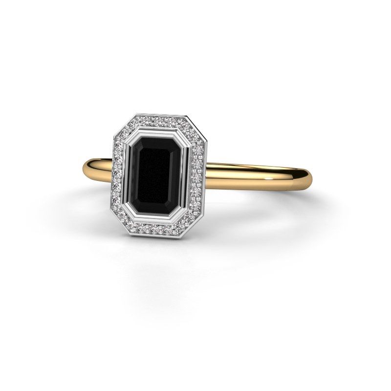 Afbeelding van Verlovingsring Noud 1 EME<br/>585 goud<br/>Zwarte diamant 0.96 crt