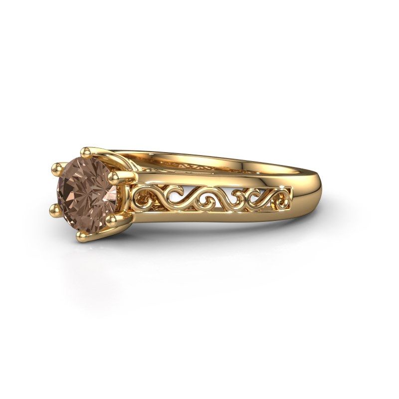 Image of Engagement ring shan<br/>585 gold<br/>Brown diamond 0.80 crt