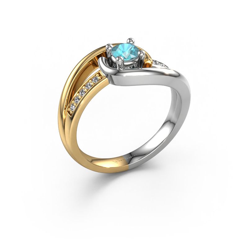 Ring Aylin 585 gold blue topaz 4 mm