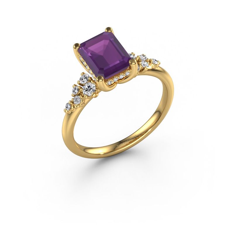 Verlobungsring Emma EME 585 Gold Amethyst 8x6 mm