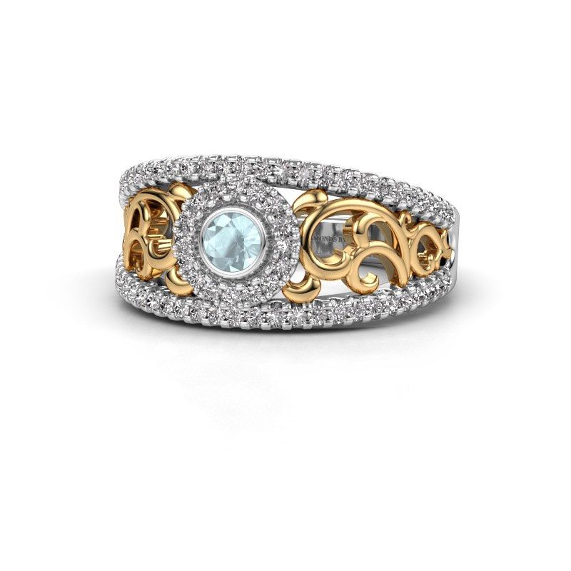 Image of Ring Lavona<br/>585 white gold<br/>Aquamarine 3.4 mm