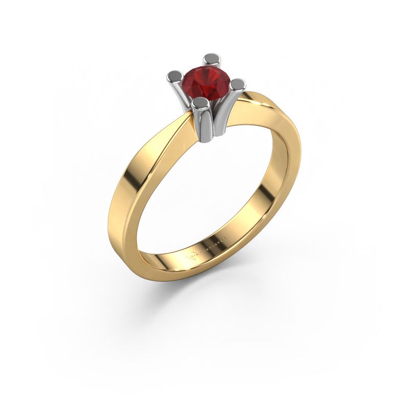 Bague de fiançailles Ichelle 1 585 or jaune rubis 4.2 mm