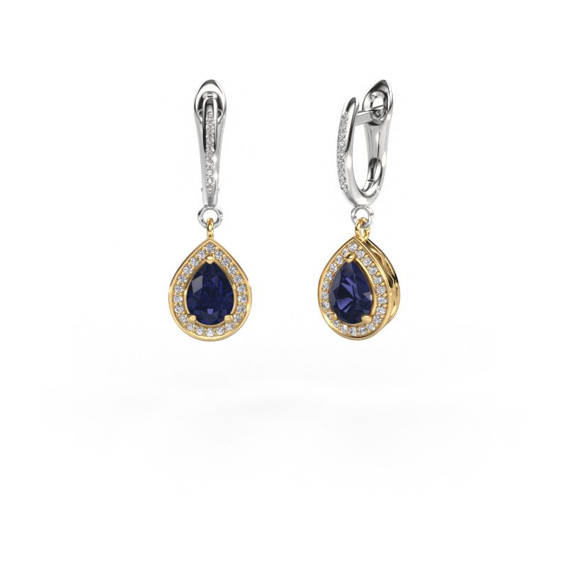 Pendants d'oreilles Ginger 2 585 or jaune saphir 7x5 mm