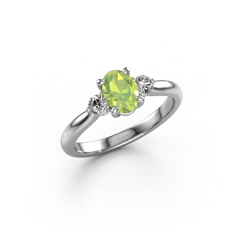 Verlobungsring Lieselot OVL 950 Platin Peridot 7x5 mm