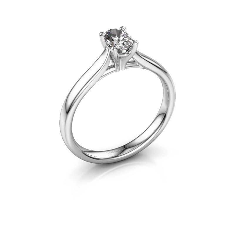 Afbeelding van Verlovingsring Mignon ovl 1 950 platina lab-grown diamant 0.50 crt