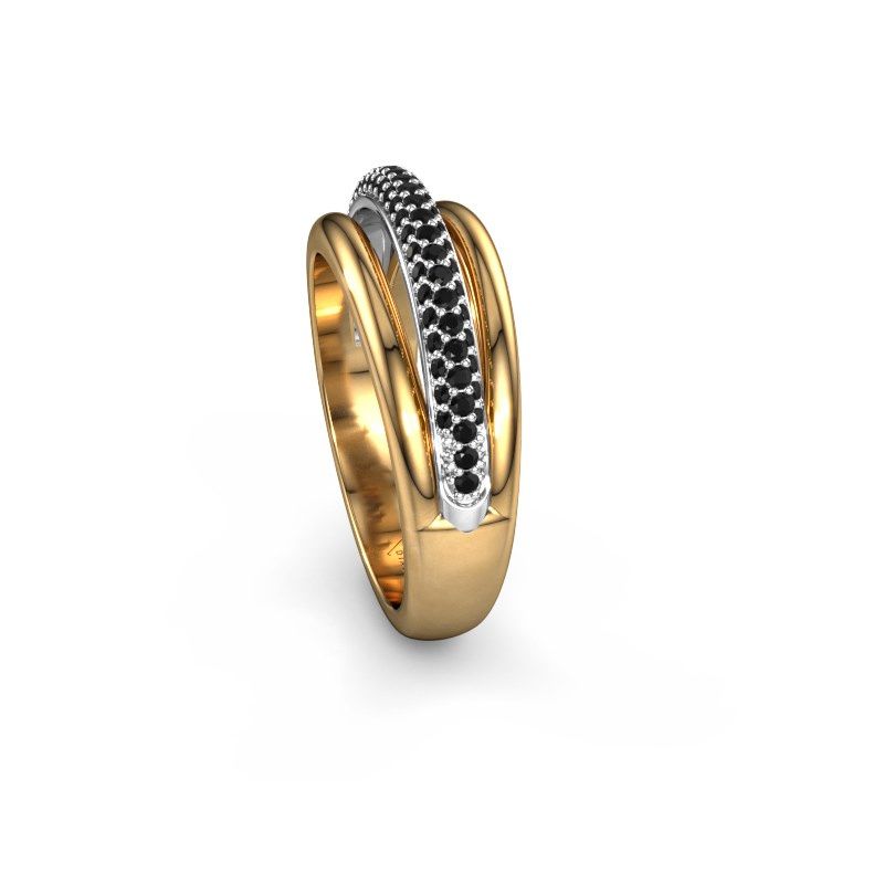 Afbeelding van Ring Paris<br/>585 goud<br/>Zwarte diamant 0.48 crt
