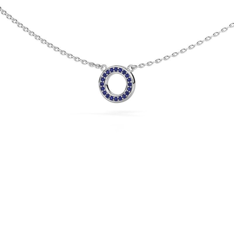 Pendentif Round 2 585 or blanc saphir 0.8 mm