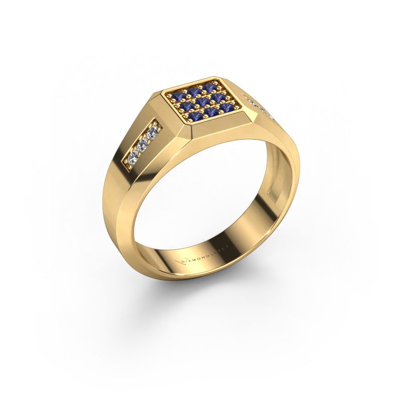 Pinky Ring Bas 585 Gold Saphir 1.7 mm