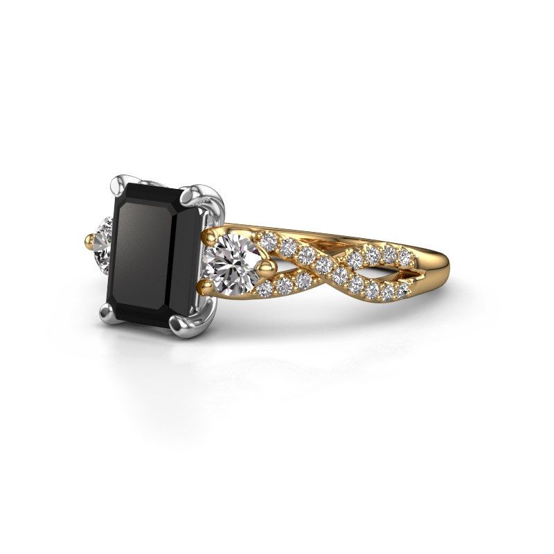 Afbeelding van Verlovingsring Marilou EME 585 goud zwarte diamant 2.62 crt